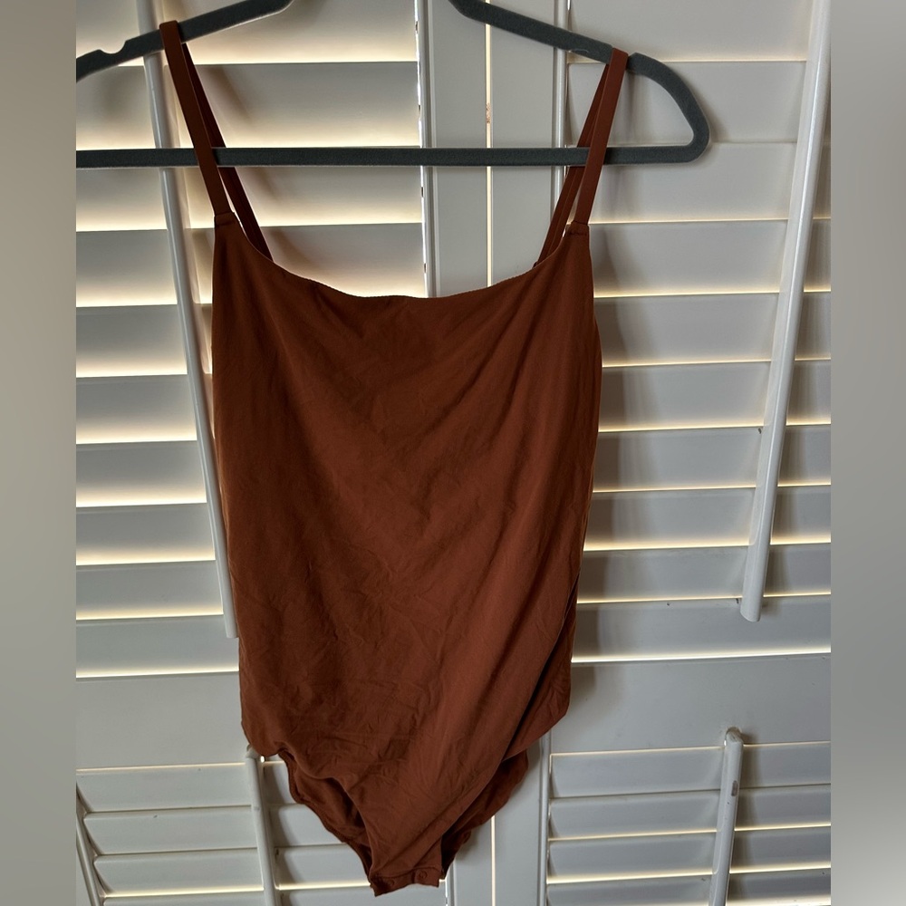 SKIMS Brown Maternity Bodysuit